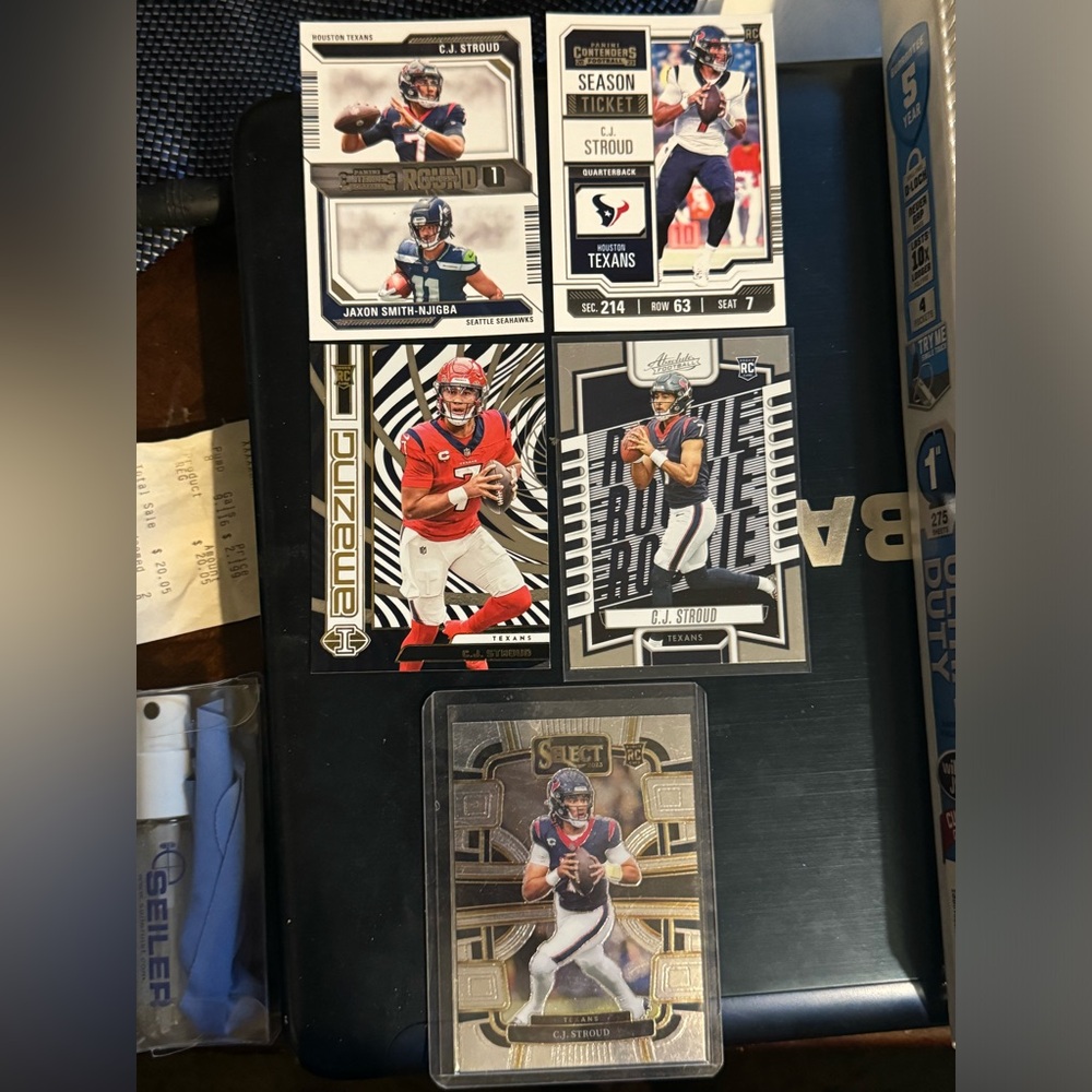 5 Different CJ Stroud Houston Texans Rookie Football Cards